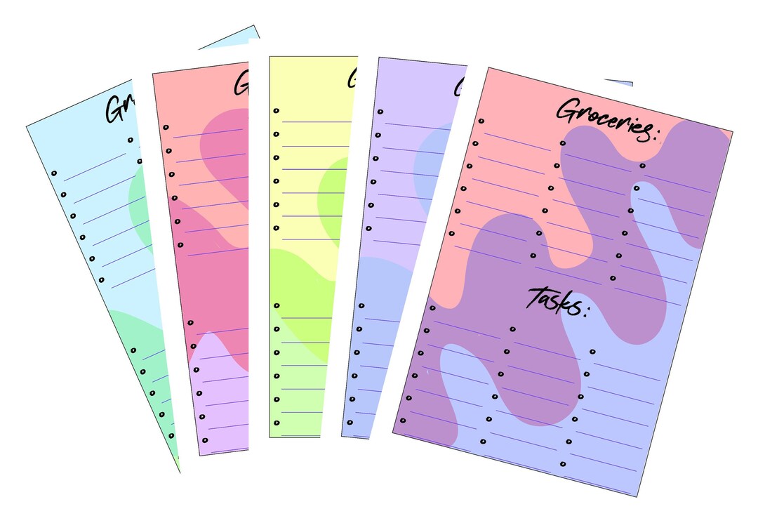 Printable Organiser Set, Grocery List, Fridge Organiser Etsy