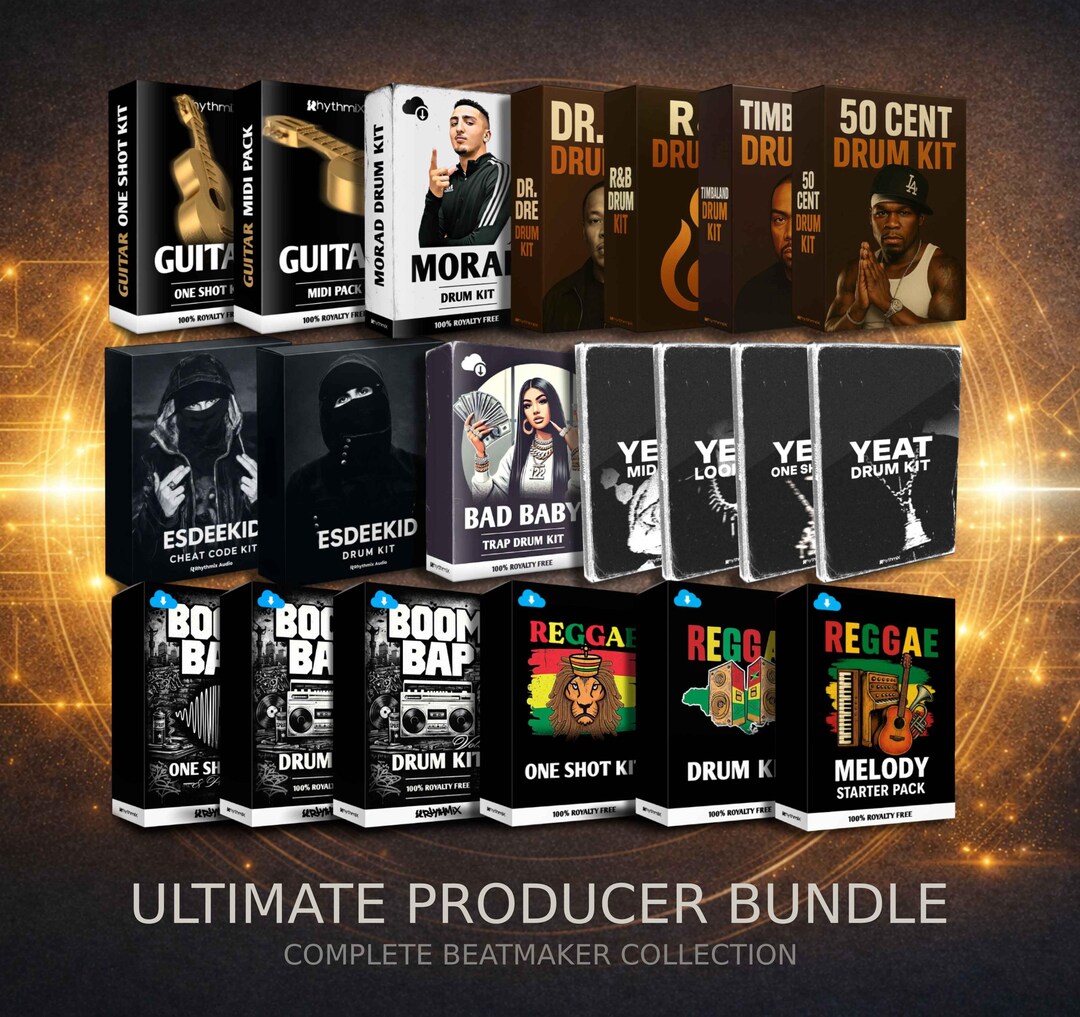 Audio Kit For Rapper 20pc Ultimate Producer Bundle – Reggae, Trap, Boom Bap, Guitar Kits ...