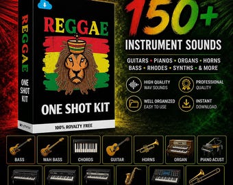 Reggae One Shot Kit — 150+ Melodic WAV Sounds (Roots, Dub, Dancehall Beat Maker Pack)