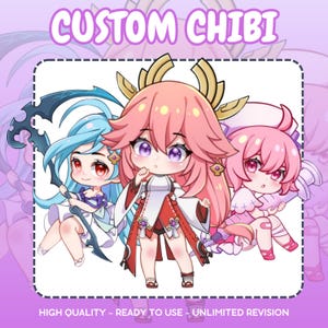 CUSTOM Chibi | Chibi Character | Chibi Pngtuber | Chibi Emotes | Chibi illustration | Chibi PNG | Chibi PFP | Chibi Kawaii | Chibi Discord