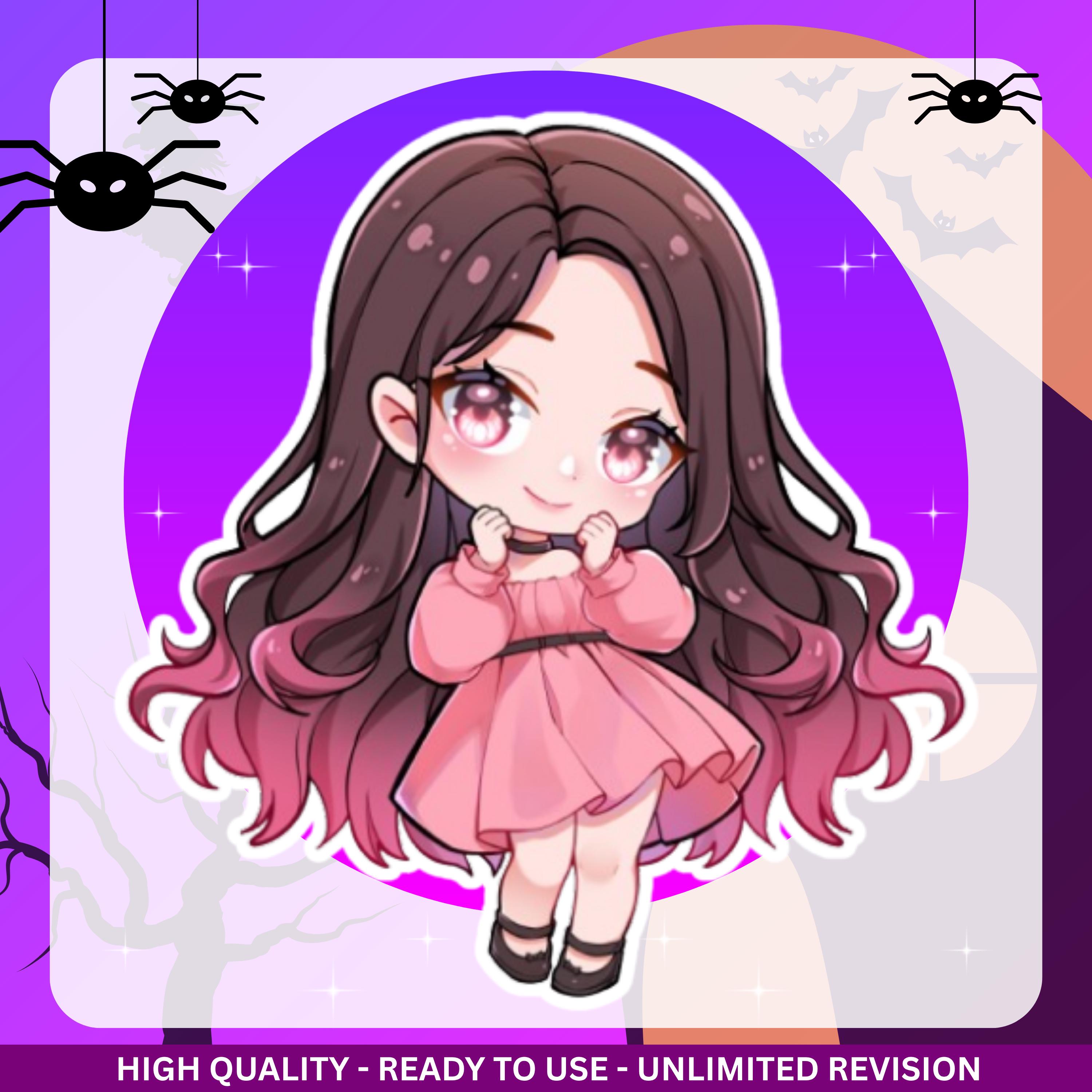 Custom Chibi Character Illustration: Anime, Game, or OC