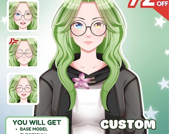 Custom PNGtuber Commission: Animated Vtuber Character