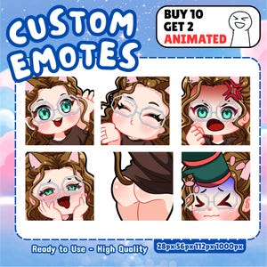 EMOTE PERSONALIZZATE TWITCH / Emote animate / Pacchetto Emote / Emote adesivi / Emote per streaming / Emote per YouTube / Emote Discord / Emote Ych