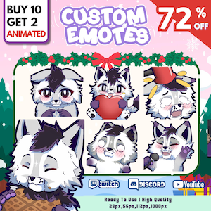 EMOTES TWITCH furry | Emotes Animated | Emotes Pack | Commission Emotes | Discord Emotes | Emotes Static | Kawai Discord Emotes | YCH emotes