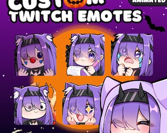 Custom Animated Halloween Twitch Emotes: Discord, Kick, Streamer