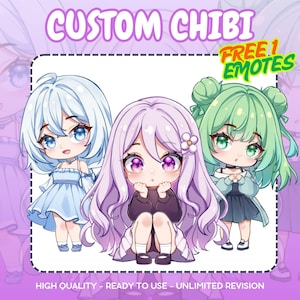Custom Chibi Character Illustration: Anime, Game, or OC - Digital Art