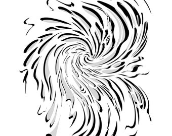 星雲渦巻き - 2色スクリーンプリント