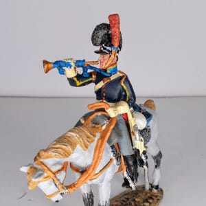 Collectible tin soldier on horseback