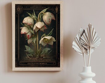 Macabre Botanical Grimoire – Dark Academia Occult Printable Wall Art – The Occult Herbarium – Digital Download