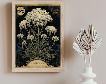 Dark Academia Mystic Decor – Gothic Botanical Printable Wall Art – The Occult Herbarium-Digital Download