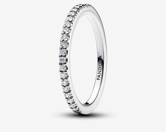 Pandora Sparkling Band Silver Ring