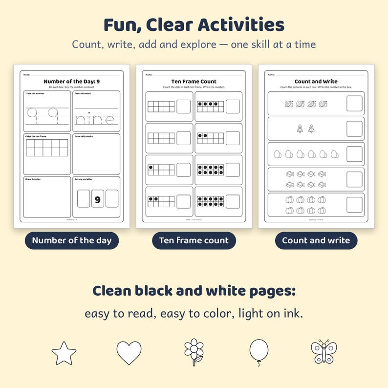 Preschool Worksheets Bundle, Kindergarten Learning Bundle, 1175 Pages ...