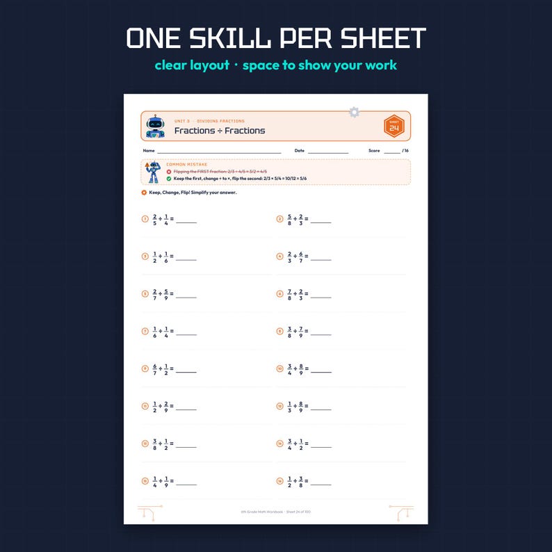 6Th Grade Math Worksheets
