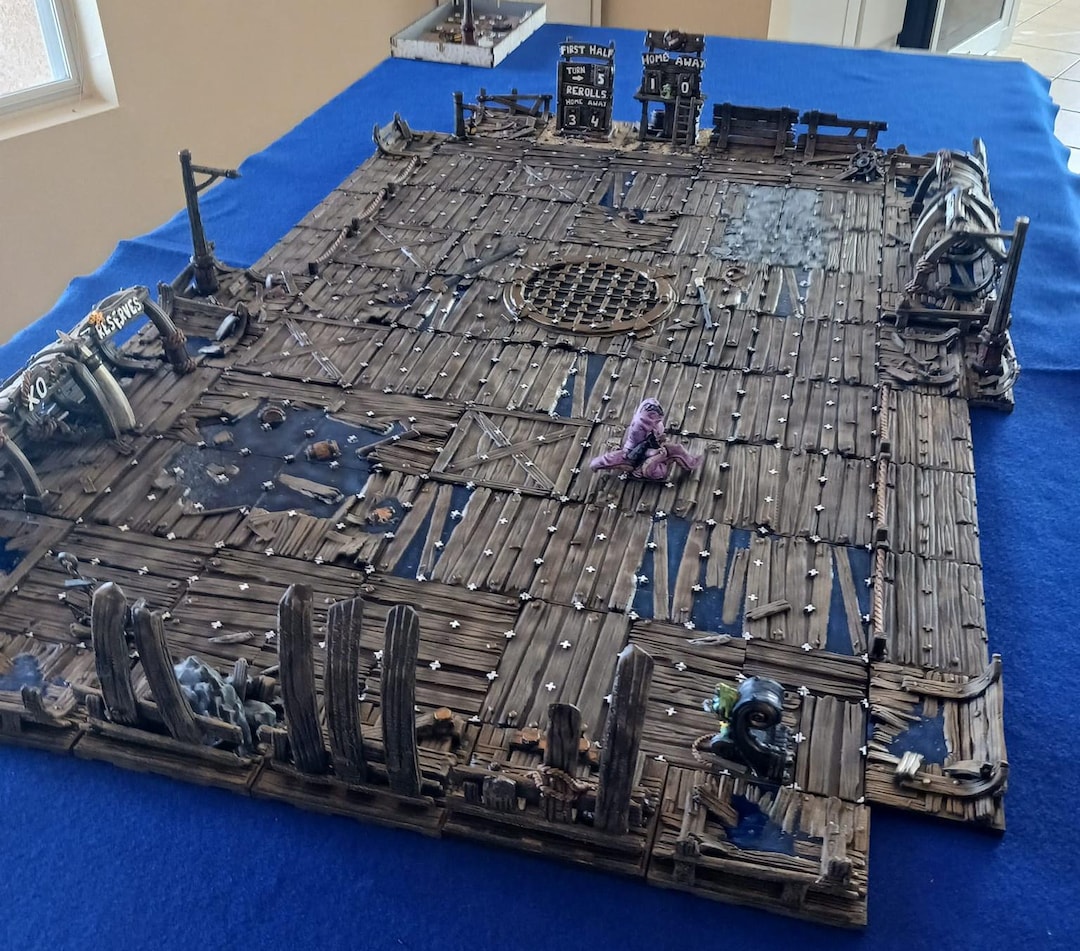 Well PAINTED Fantasy Football Field/pitch With Everyting - Etsy