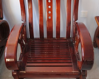 Handmade mahogany chair, armchair, lounge chair