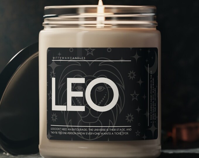 Leo Astrology Candle Gift Astrology Gifts for Zodiac Sign Gifts Zodiac Candles Horoscope Gifts Scented Soy Candle Eco Friendly Soy Candle