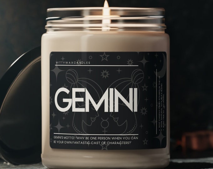 Gemini Astrology Candle Gift Astrology Gifts for Zodiac Sign Gifts Zodiac Candles Horoscope Gifts Scented Soy Candle Eco Friendly Soy Candle