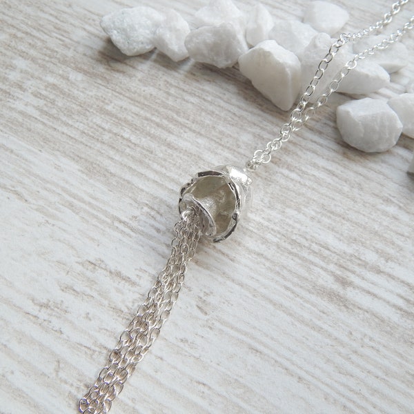 Collier en argent 925 avec pompon