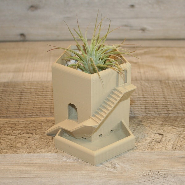 Tower Pot Succulent / Air Plants / Cactus 3D Printed Pentagon Stairwell Gardening Flower Gift