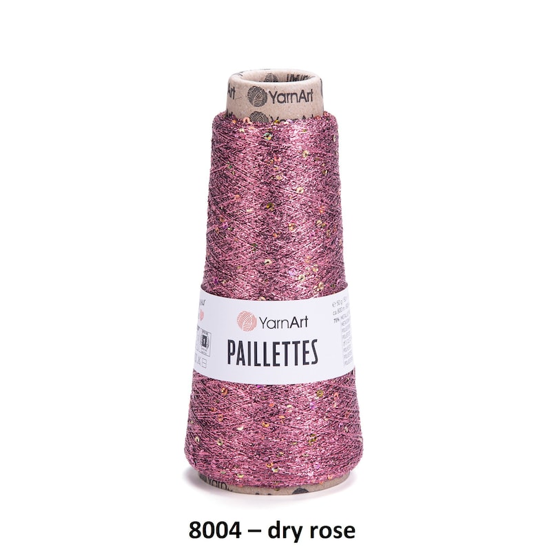 YarnArt Cotton Gold Paillettes Sparkle Yarn – 50g, 140m, 82% Cotton 18% Polyester With Sequins For Knitting - View #8