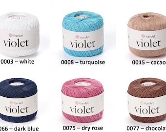 Yarn Violet YarnArt 100% mercerized cotton yarn summer yarn natural yarn eco-friendly yarn eco yarn antibacterial yarn amigurumi yarn