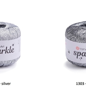 Yarn Sparkle YarnArt yarn glitter yarn lurex yarn metallic yarn brocade yarn brilliant yarn sparkling yarn shiny yarn flashing yarn silver