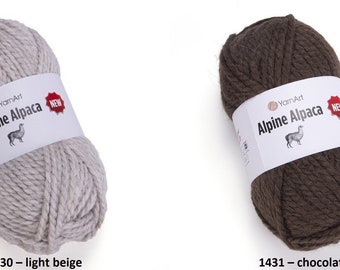 Yarn YarnArt Alpine Alpaca New chunky yarn bulky yarn snud yarn super thick yarn scarf big yarn giant yarn hat yarn cap yarn alpaca yarn
