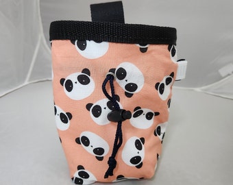 Pink Panda Kawaii Rock Climbing Chalk Bag