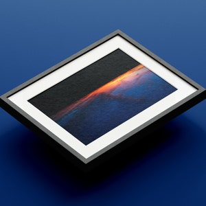 L’Inconnu – Sunset Landscape Photography Print – Red and Blue Sky Wall Art – Moody Cityscape Decor
