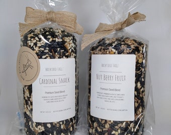 Freshly Made Wild Bird Seed Cylinder - Full of Tree Nuts, Berries, and Seeds - No Fillers