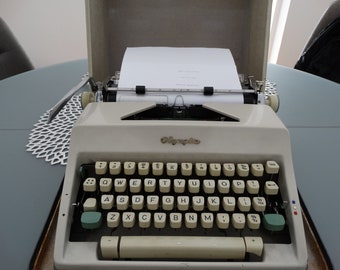 Vintage Wilhelmshaven Olympia Typewriter (Sale) - 1960's Off White - Rare