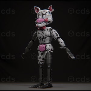 FNAF Lolbit Nightmare Full Body Wearable With Head Printable STL Files ...