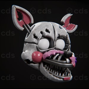 FNAF Lolbit Nightmare Head Wearable and Printable STL Files 3D Model - Etsy