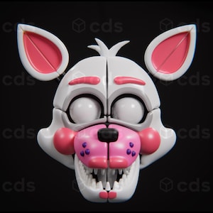 FNAF Lolbit Head utskrivbara STL-filer 3D-modell