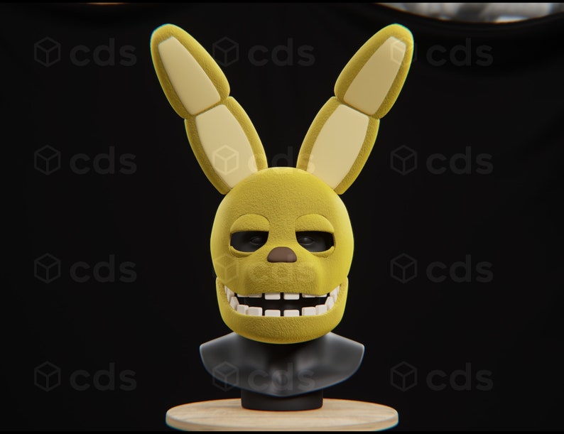 FNAF Spring Bonnie Head Wearable and Printable STL Files 3D Model - Etsy