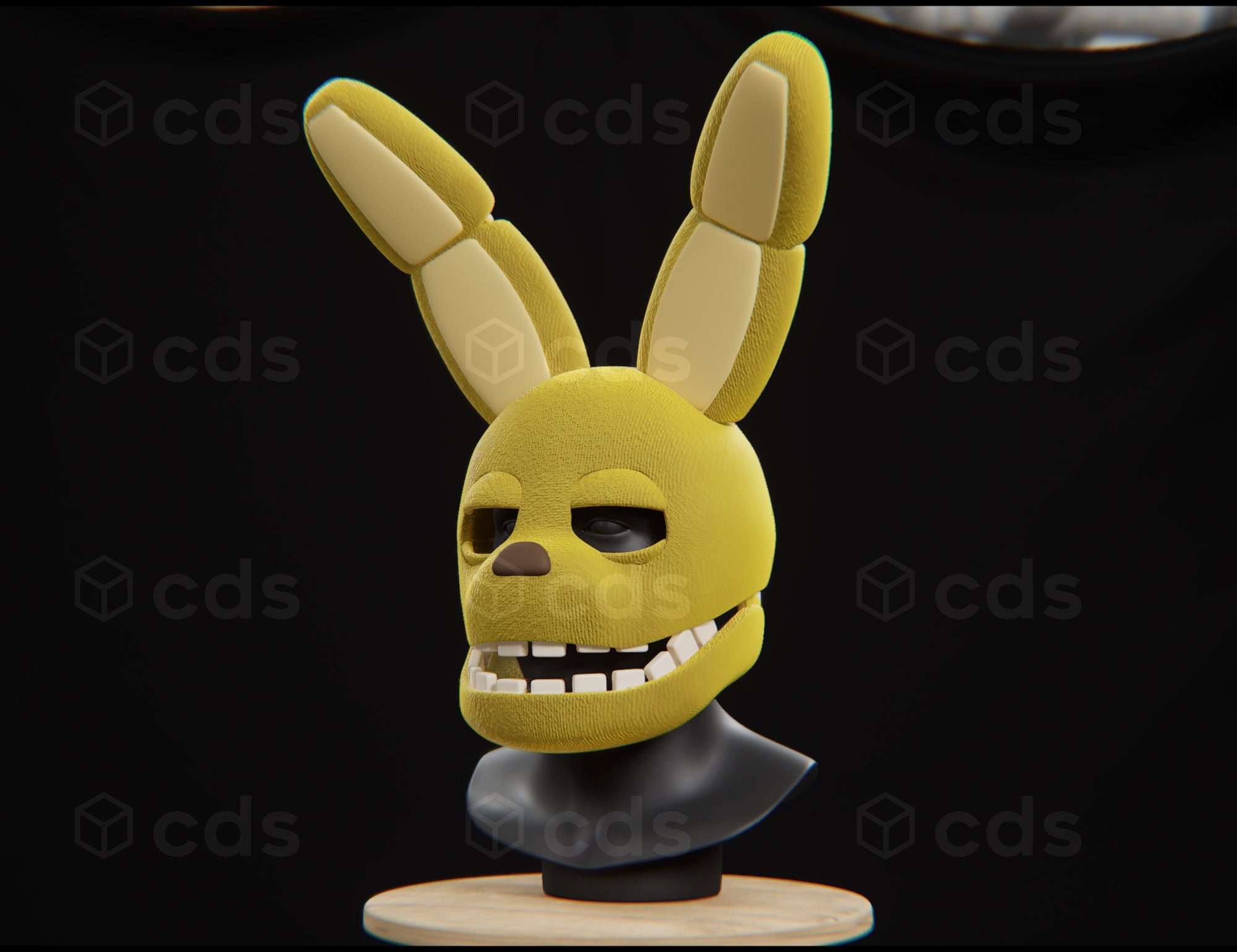 FNAF Spring Bonnie Head Wearable and Printable STL Files 3D Model ...