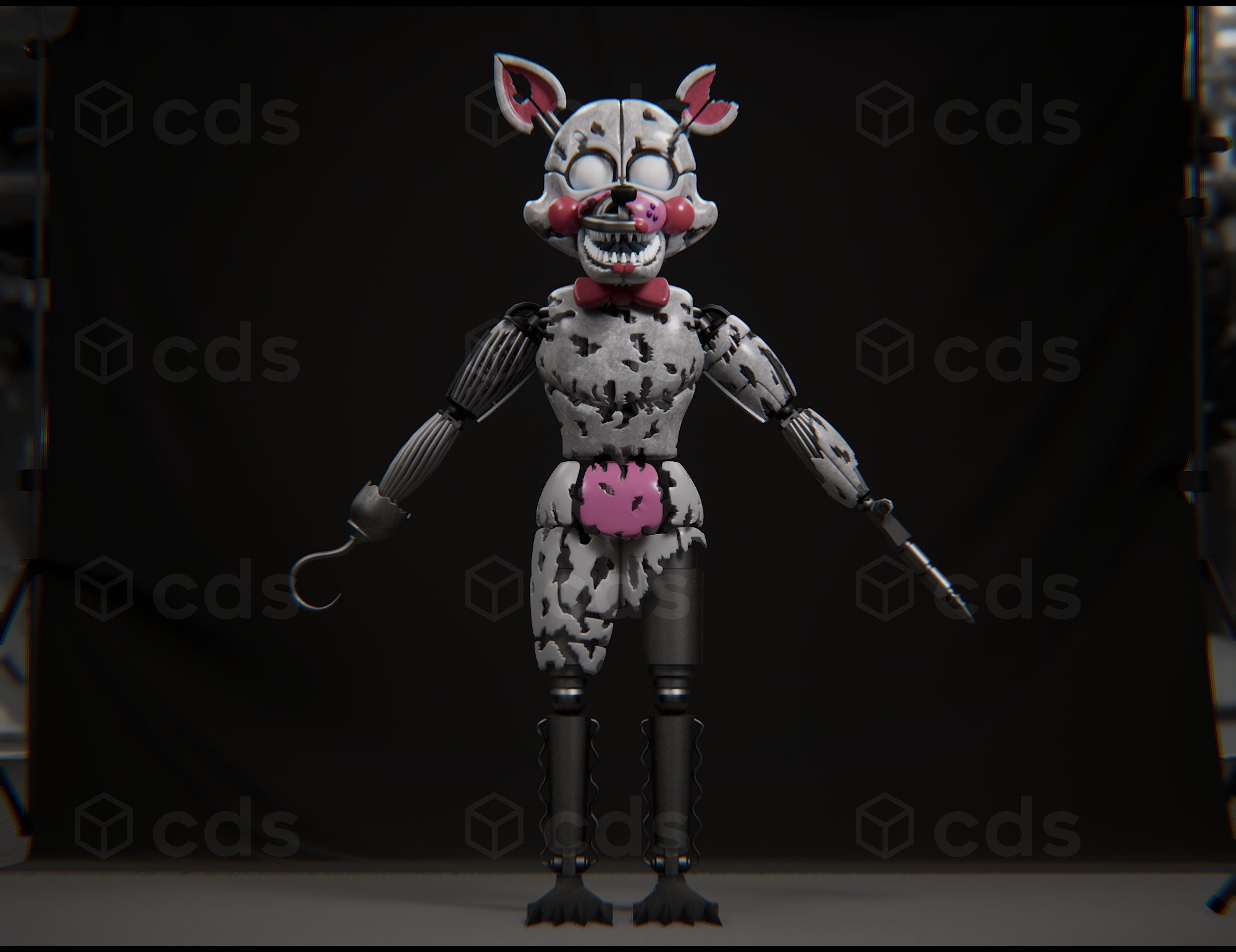 FNAF Lolbit Nightmare Full Body Wearable With Head Printable STL Files ...