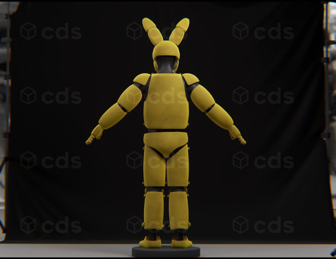 FNAF Spring Bonnie Full Body Wearable With Helmet Printable STL Files ...