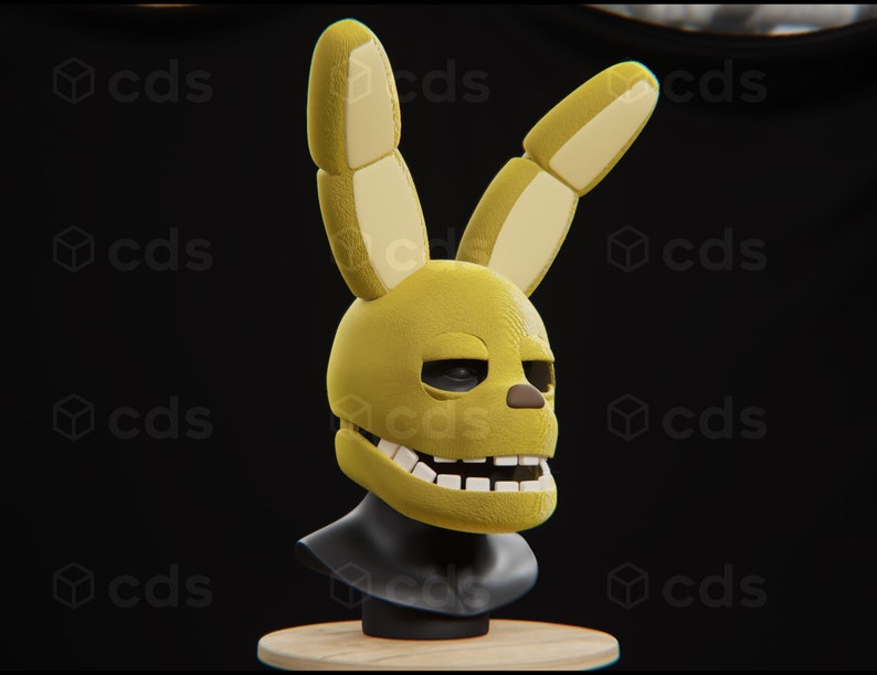 FNAF Spring Bonnie Head Wearable and Printable STL Files 3D Model - Etsy