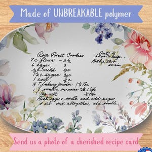 Handwritten Recipe Platter Gift for Mom, Custom Handwritting, Rememberance gift, Mothers Day Serving Tray, Personalized Platter Famly Recipe