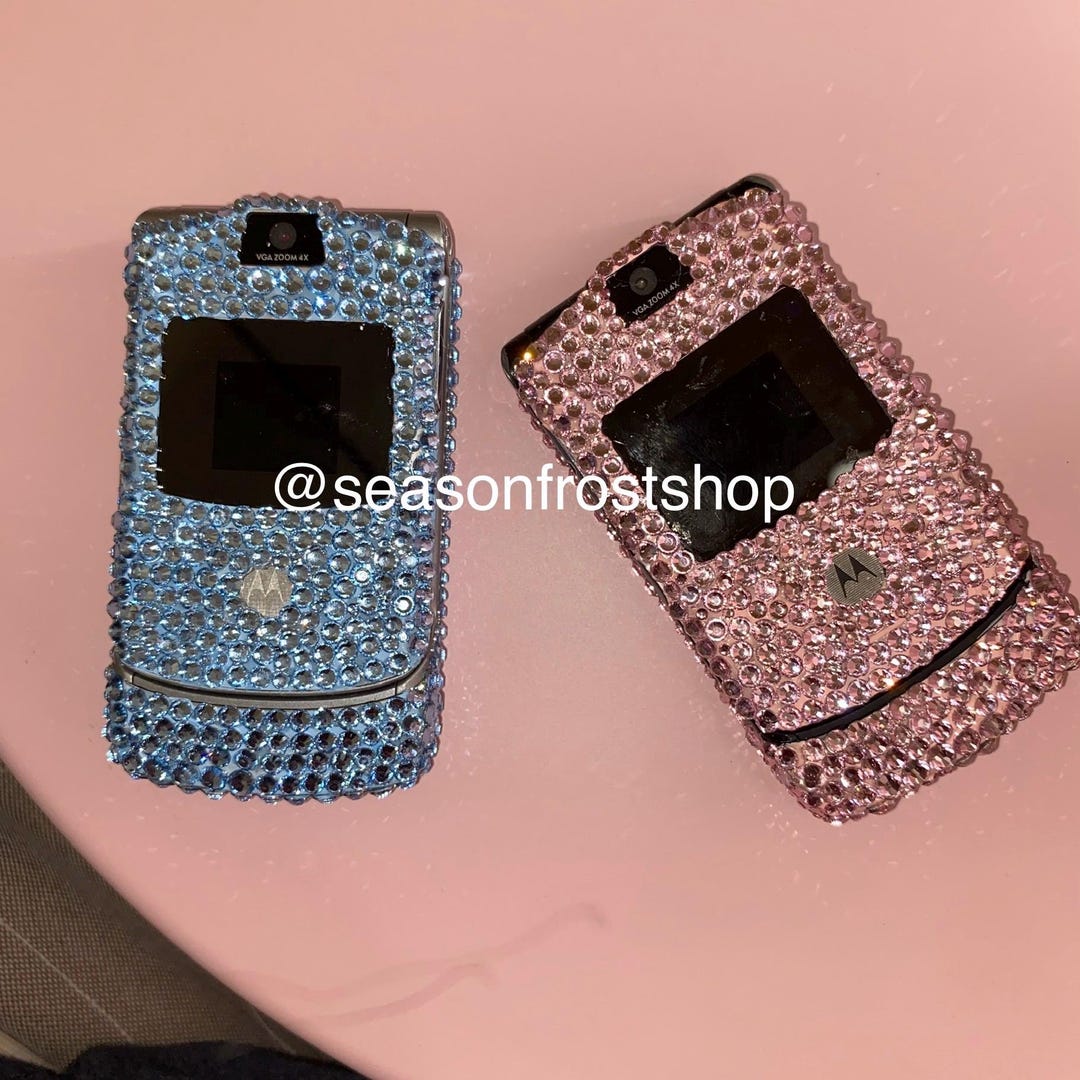 Made to Order Rhinestone Motorola Razor / Razr, Y2k Vintage Blinged