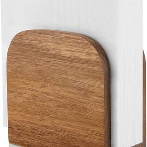 Porta tovaglioli ALELION in legno di acacia personalizzato per tavolo