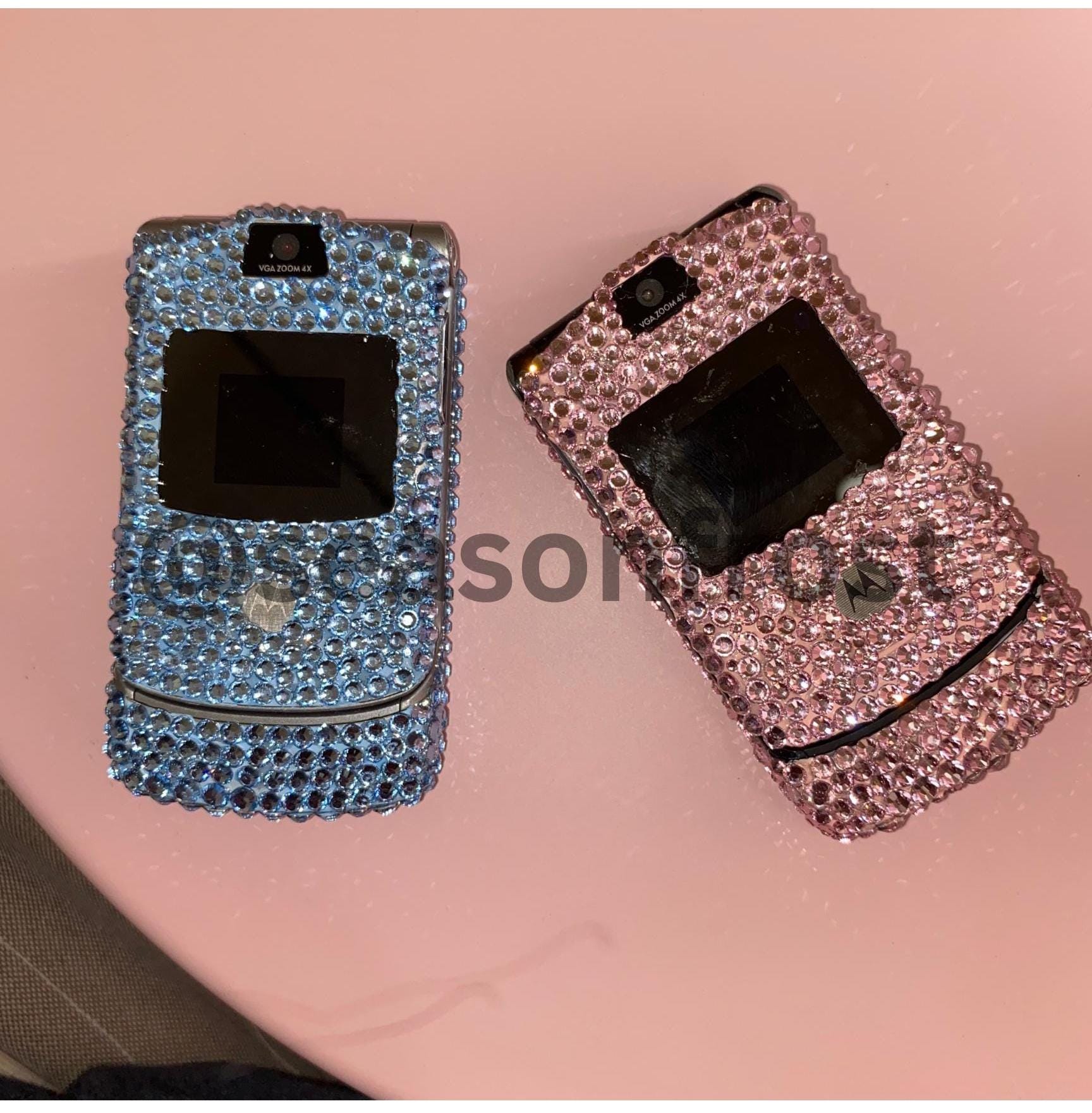 Made to Order SOLID COLOR Rhinestone Motorola Razor / Razr