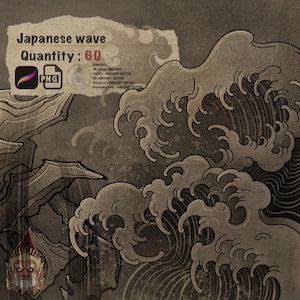 60 Wave Japanese traditional procreate stamp brush