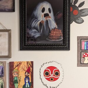 San's Mask Wall Art | Princess Mononoke Fan Art | 3D Printed Ghibli Decor image 4