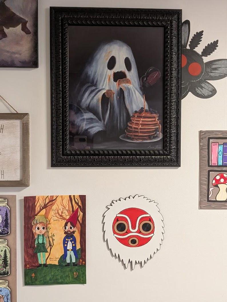 San's Mask Wall Art | Princess Mononoke Fan Art | 3D Printed Ghibli Decor image 4