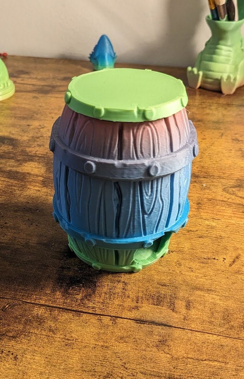 Barrel Dice Tower Dnd Gift D&D Dice Roller Rainbow Etsy