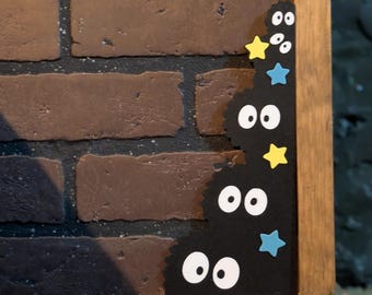 Soot Sprite Baseboard Corner Sitter | Studio Ghibli Fan Art | 3D Printed Wall Art