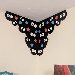 Soot Sprite Ceiling Corner Decoration | Studio Ghibli Fan Art | 3D Printed Wall Art image 1