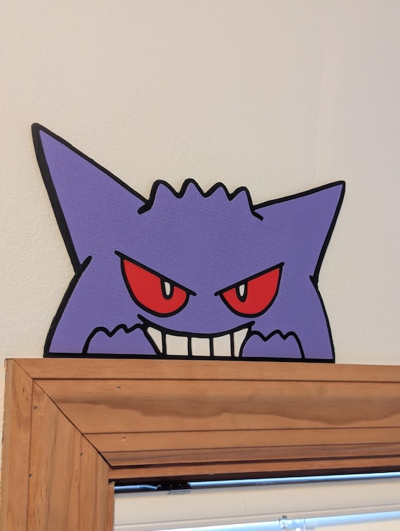 Gengar Door Topper | Frame Sitter | Pokemon Fan Art | 3D Printed Decor